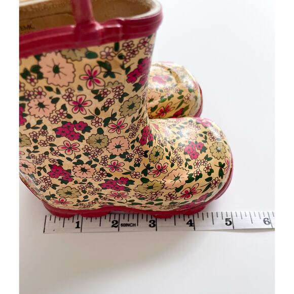 Baby Girl's Vintage Old Navy Floral Rubber Rain Boots Size 12-18 Months - Picture 5 of 7